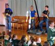 Paul, Thomas and Declan talk to the pupils